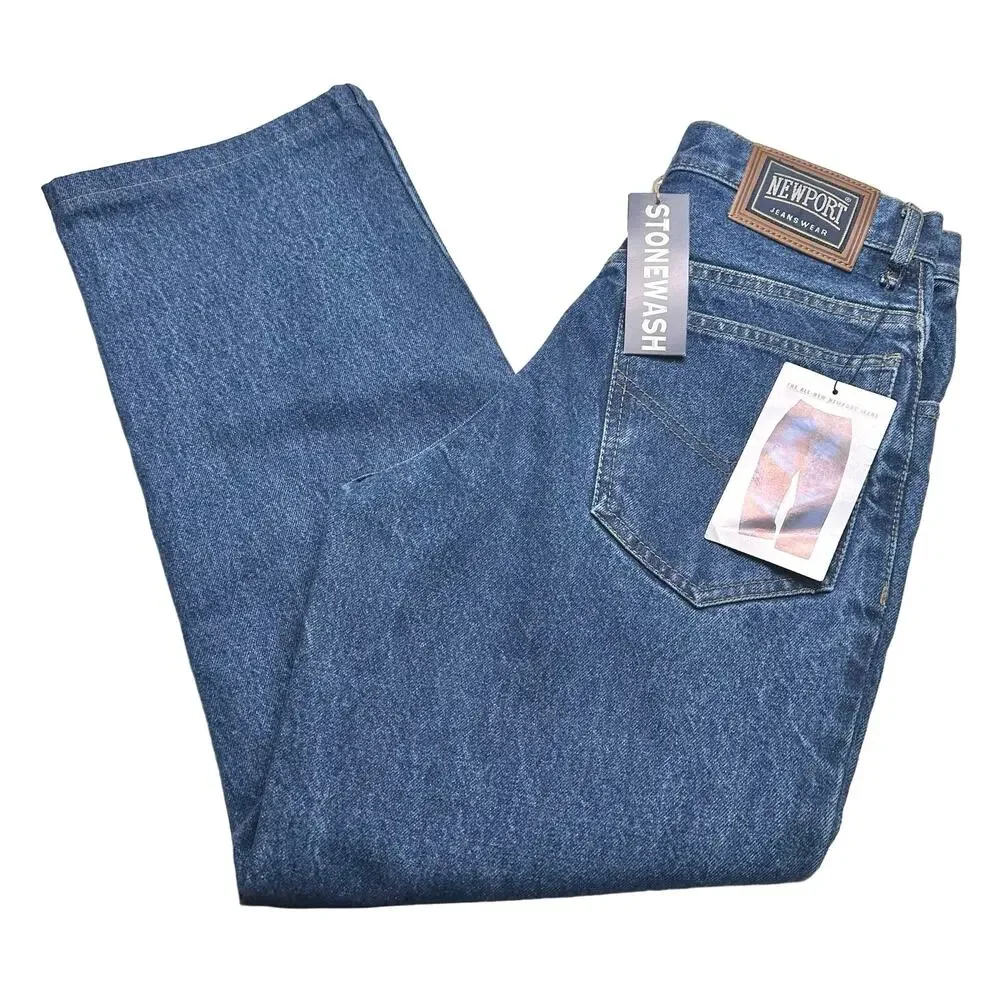 Newport Jeanswear | Women | Classic Dark Stonewash Straight Leg Jeans | Size 28